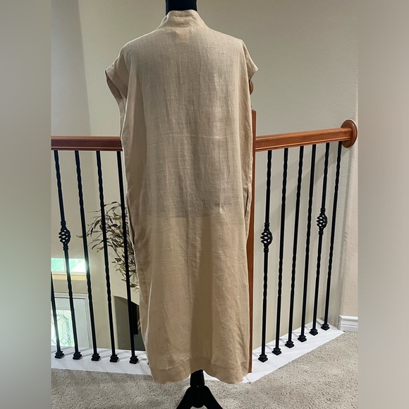 Petals VINTAGE Beige LINEN KIMONO, COPPOLA & BOWERS SIZE L - Picture 7 of 12